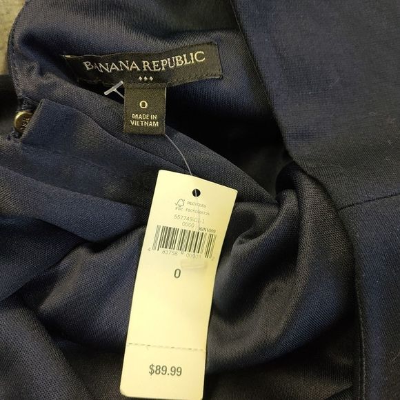 Banana Republic Navy Blue Dress sz 0 New with Tags - Picture 6 of 6